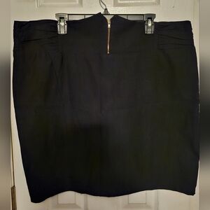 TESS BLACK, DRESSY  STRETCHY‎ MINI SKIRT, SIZE 3X